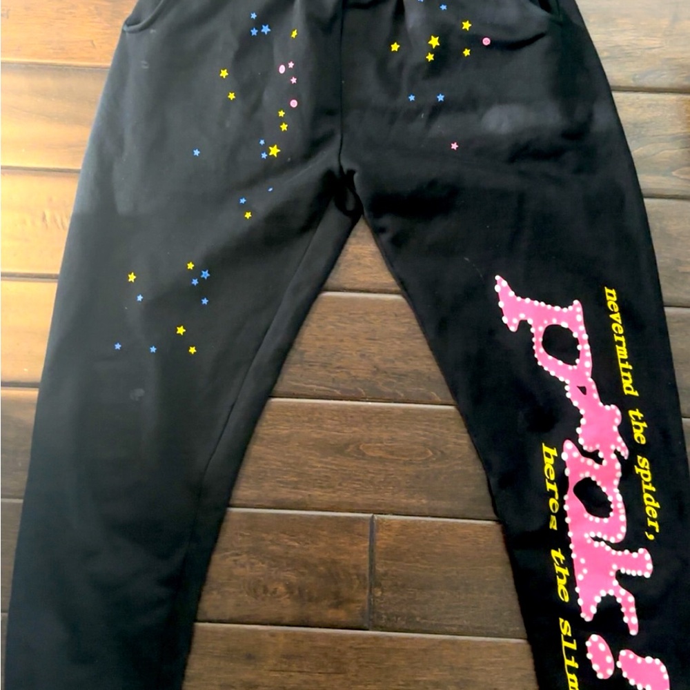Black spider pants